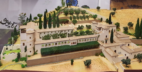 Maqueta de El Generalife de Granada, incluida en la exposición.